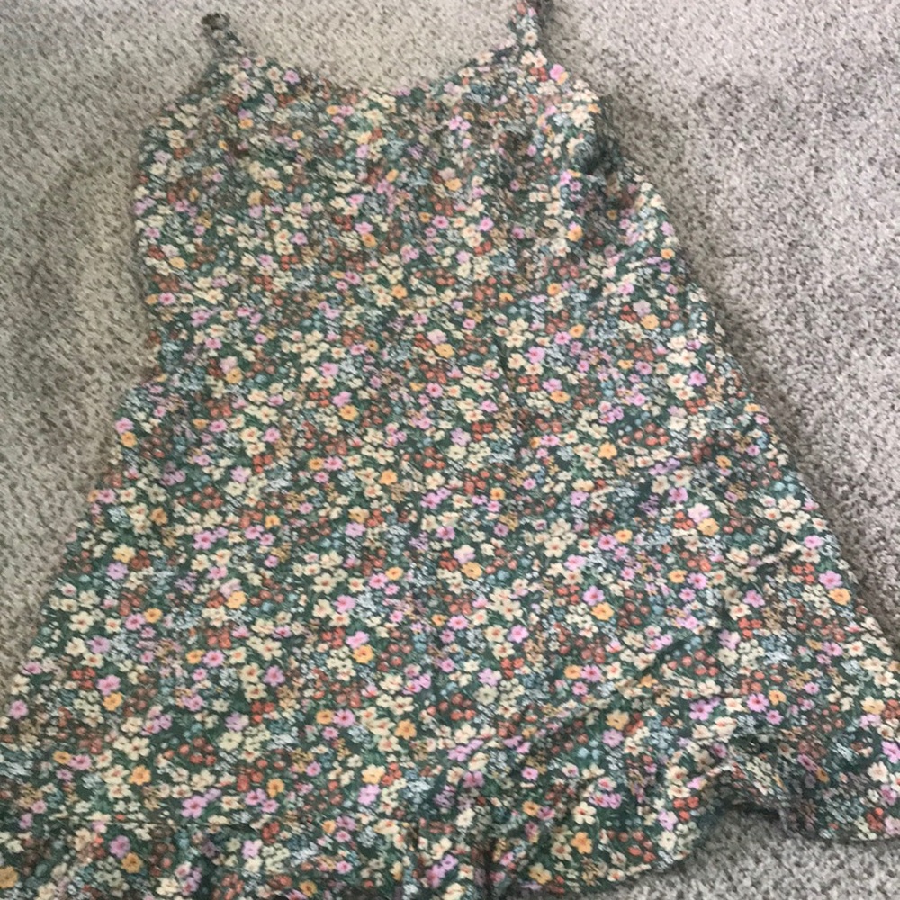 Old Navy Green Floral Sun Dress